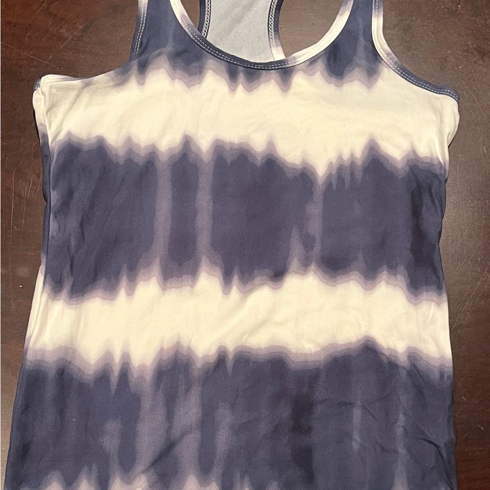 Rue21 Blue and Cream Sleeveless Tank Top